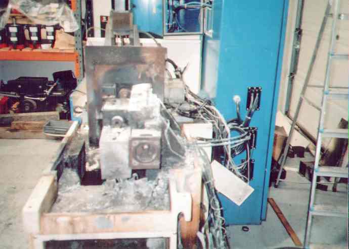 CNC machine before reconditioning