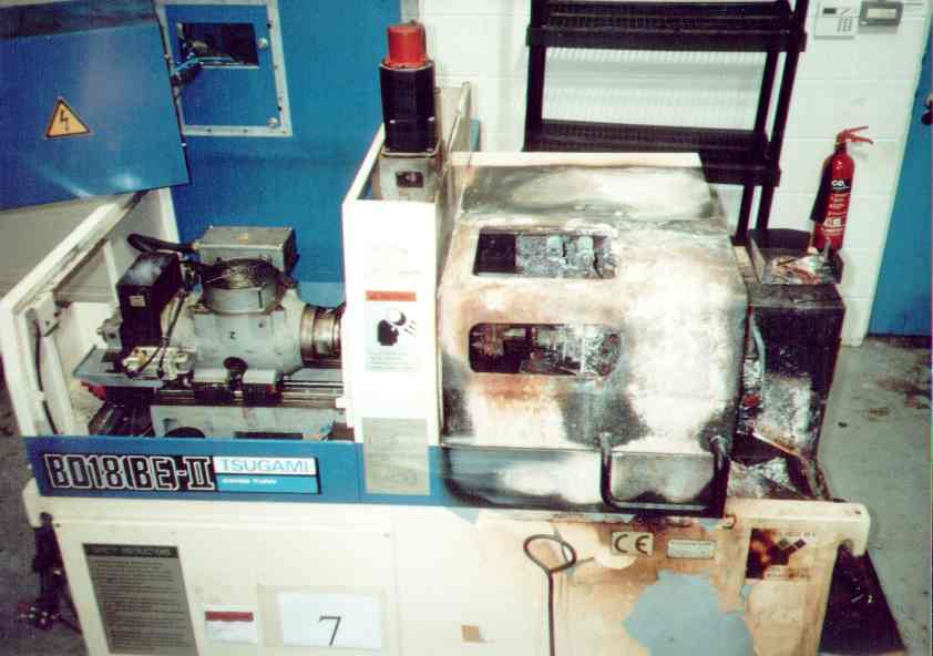 CNC machine before reconditioning